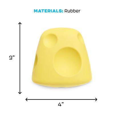 Show full view: BARK Super Chewer Cheese for Aggressive Chewers Squeaky Treat Dispensing Dog Toy, Yellow, Medium slide 6 of 9