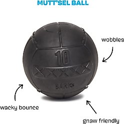BARK Super Chewer Mutt'sel Ball for Aggressive Chewers Durable Dog Chew Toy, Black, Large slide 2 of 7