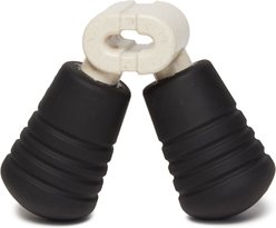 BARK Super Chewer Paw Hand Gripper Rubber for Aggressive Chewers Squeaky Dog Chew Toy, Gray, Small/Medium