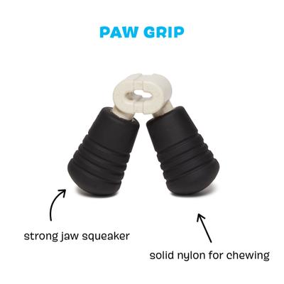 Show full view: BARK Super Chewer Paw Hand Gripper Rubber for Aggressive Chewers Squeaky Dog Chew Toy, Gray, Small/Medium slide 2 of 8