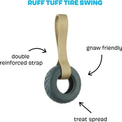 BARK Super Chewer Ruff Tuff Tire Swing for Aggressive Chewers Squeaky Dog Chew Toy, Medium/Large slide 2 of 7