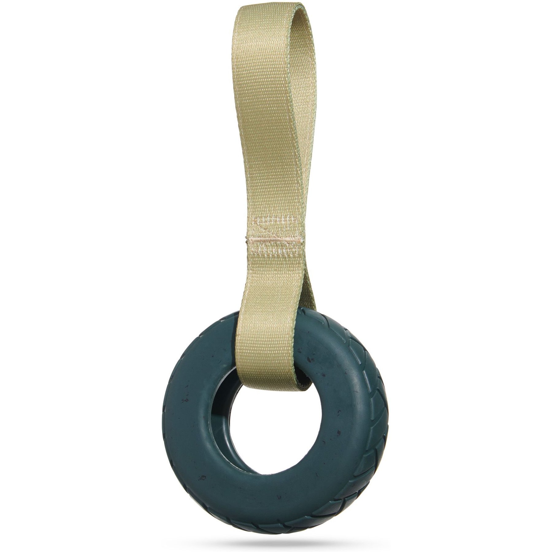 BARK Super Chewer Ruff Tuff Tire Swing for Aggressive Chewers Squeaky Dog Chew Toy, Small