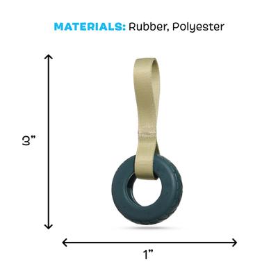 Show full view: BARK Super Chewer Ruff Tuff Tire Swing for Aggressive Chewers Squeaky Dog Chew Toy, Small slide 4 of 8