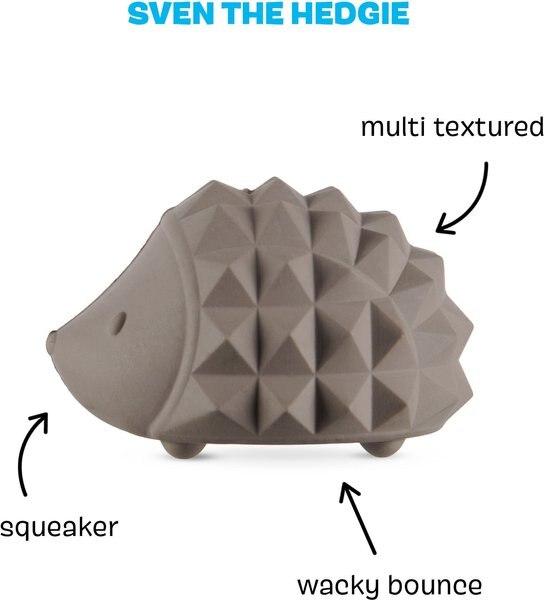 BARK Super Chewer Sven the Hedgie for Aggressive Chewers Dog Chew Toy