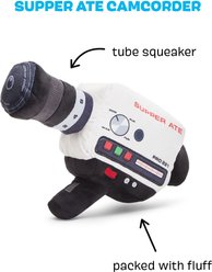 BARK Supper Ate Camcorder Video Camera Squeaky Plush Dog Chew Toy, Large slide 2 of 7