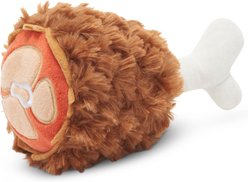 BARK Tavern Turkey Leg Squeaky Plush Dog Toy, Brown