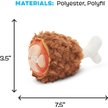 Show in main carousel: BARK Tavern Turkey Leg Squeaky Plush Dog Toy, Brown slide 5 of 8