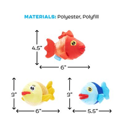 Show full view: BARK The Groupers 3-in-1 Squeaky Plush Dog Toy slide 6 of 9