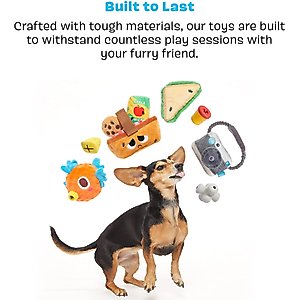 BARK The Groupers 3-in-1 Squeaky Plush Dog Toy