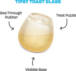 BARK Tipsy Toast Glass Tough Treat Dispensing Dog Chew Toy, Brown, Large slide 2 of 8
