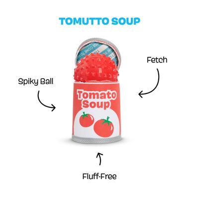 Show full view: BARK Tomutto Soup Tough Dog Chew Toy, Red, Large slide 2 of 8