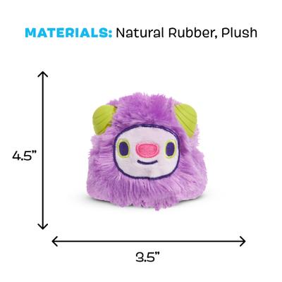 Show full view: BARK Torbert the Troll Tough Dog Chew Toy, Purple, Large slide 5 of 8