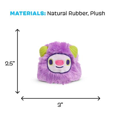 Show full view: BARK Torbert the Troll Tough Dog Chew Toy, Purple, Small slide 5 of 8