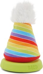 BARK Treat Yourself Party Hat Rip & Reveal Tough Treat Dispensing Dog Toy
