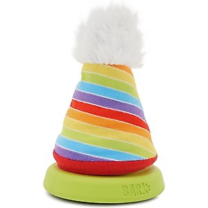 BARK Treat Yourself Party Hat Rip & Reveal Tough Treat Dispensing Dog Toy
