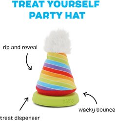 BARK Treat Yourself Party Hat Rip & Reveal Tough Treat Dispensing Dog Toy slide 2 of 6