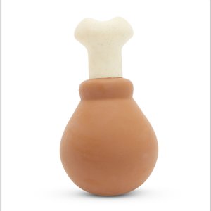 BARK Turkey Drum Stick Dog Chew Toy, Brown, Large