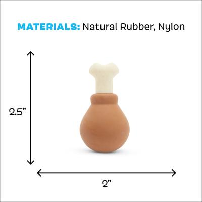 Show full view: BARK Turkey Drum Stick Dog Chew Toy, Brown, Large slide 5 of 9