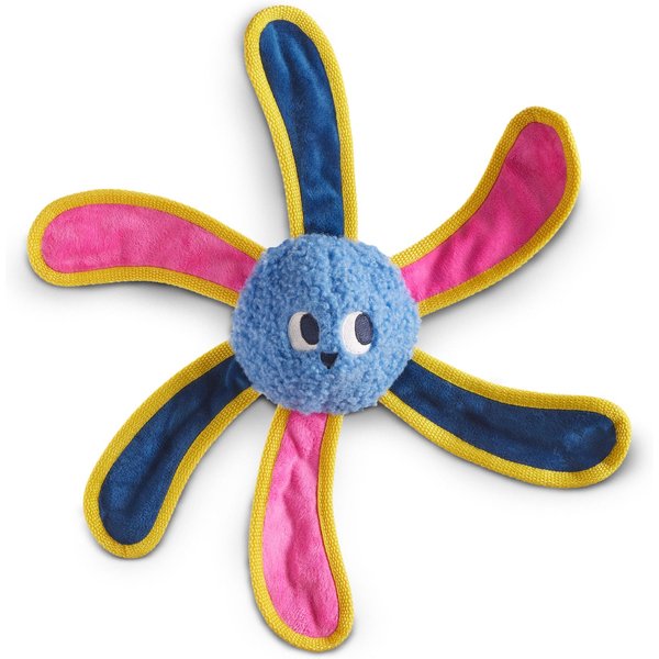 BARK Izzy Lizzy Squeaky Plush Dog Toy, Blue, Small