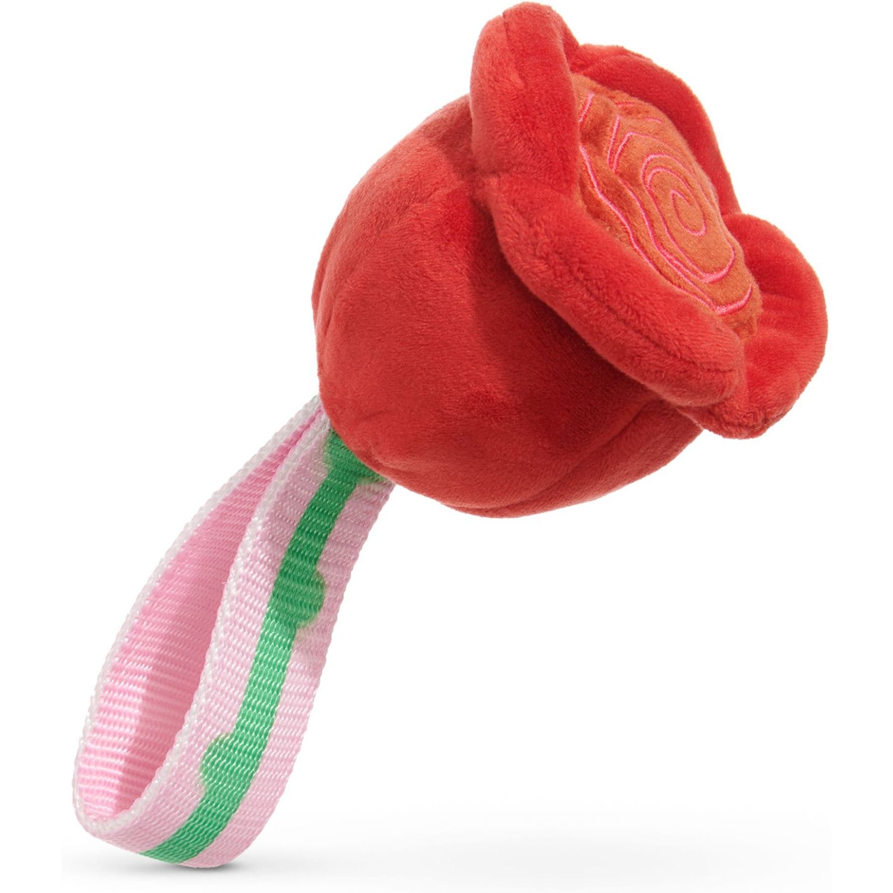BARK Valentine's Rose Tough Dog Tug Toy, Red, Medium