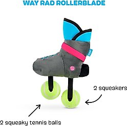 BARK Way Rad Rollerblade Squeaky Tennis Ball Plush Dog Toy, X-Small/Small slide 2 of 7