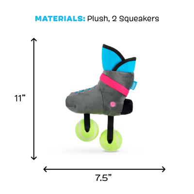 Show full view: BARK Way Rad Rollerblade Squeaky Tennis Ball Plush Dog Toy, X-Small/Small slide 5 of 8