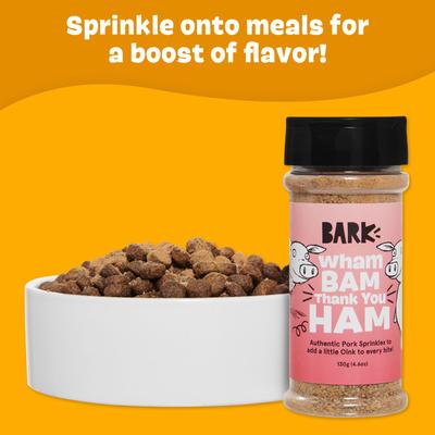 Show full view: BARK Wham Bam Thank You Ham High Protein Limited Ingredient Dry Dog Food Topper, 4.6-oz bottle slide 3 of 8