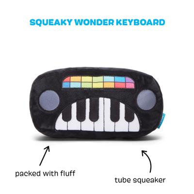 Show full view: BARK Wonder Keyboard Squeaky Plush Dog Chew Toy, Small/Medium slide 2 of 8
