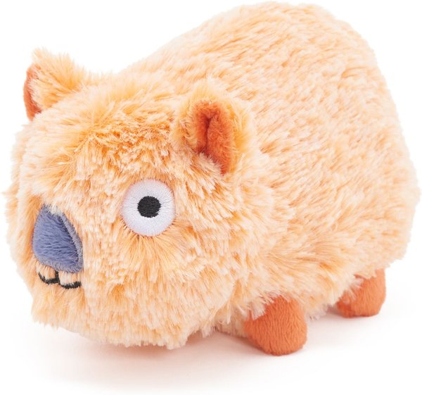 BARK Yobbo Wombat Rip & Reveal Squeaky Plush Dog Toy, Small
