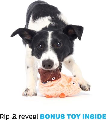 Show full view: BARK Yobbo Wombat Rip & Reveal Squeaky Plush Dog Toy, Small slide 5 of 9