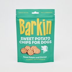 Barkin Limited-Ingredient Sweet Potato Chips with Chicken Jerky-Style Dog Treats, 4-oz pouch