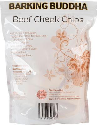 Show full view: Barking Buddha Beef Cheek Chips Value Bag Dog Treats, 1-lb bag slide 3 of 4