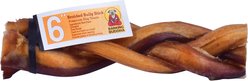 Barking Buddha Braided Bully Stick Dog Treats, 6-in