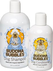 Barking Buddha Buddha Bubbles Grab-and-Go Set Organic Dog Shampoo & Conditioner, 16-fl oz bottle & 8-fl oz bottle