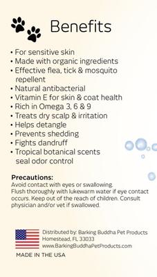 Show full view: Barking Buddha Buddha Bubbles Organic Dog Conditioner, 8-fl oz bottle slide 2 of 3