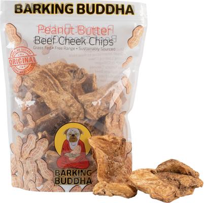 Show full view: Barking Buddha Peanut Butter Beef Cheek Chips Value Bag Dog Treats, 1-lb bag slide 4 of 5