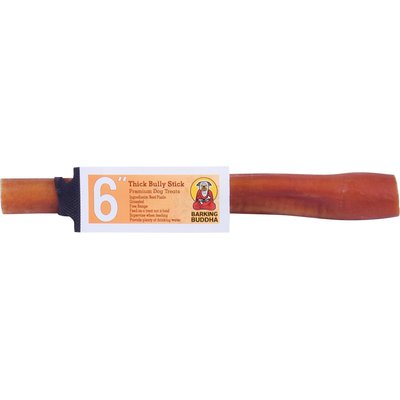 Barking Buddha Barking Buddha Thick Bully Stick Dog Treats, 6-in
