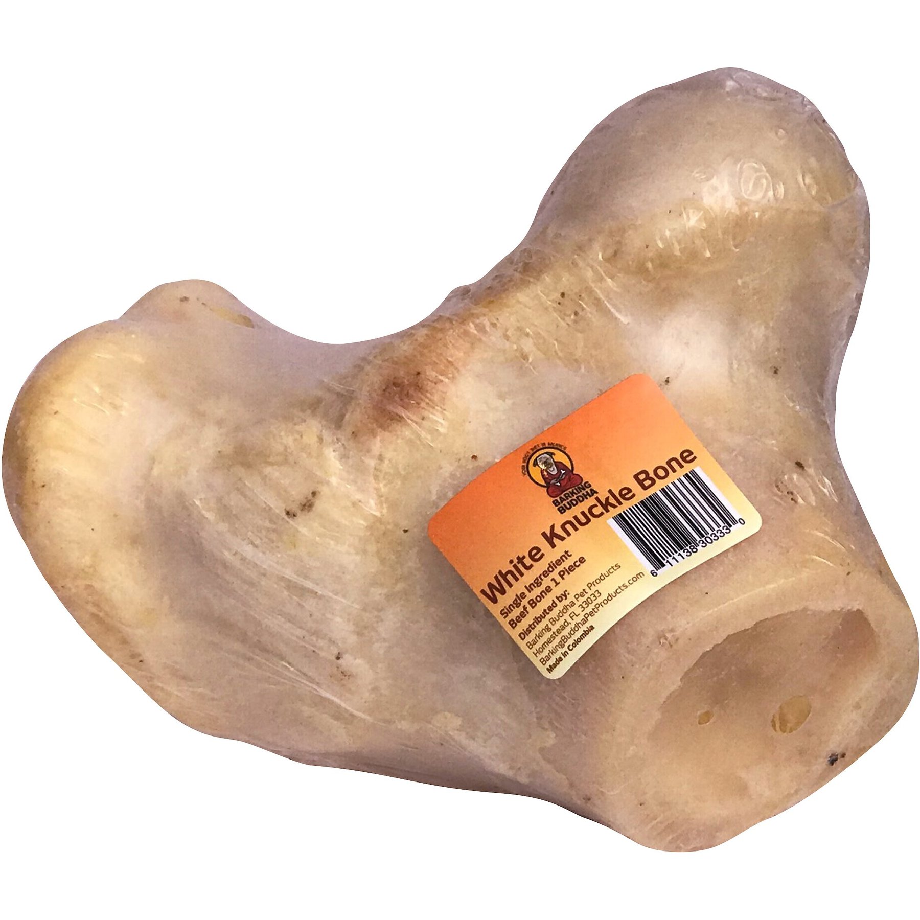 Barking Buddha White Beef Knuckle Bone Dog Treats, 8-in