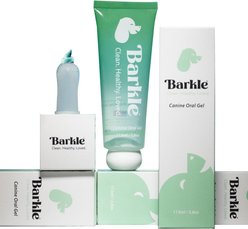 Barkle Advanced Mint Flavored Teeth Cleaning Oral Gel Dog & Cat Toothpaste with Tooth Brushing Kit, 3.8-oz tube (2-mos. supply)