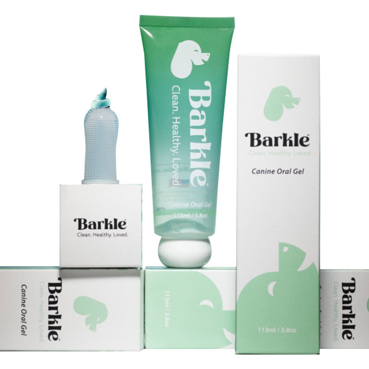 Barkle Advanced Mint Flavored Teeth Cleaning Oral Gel Dog & Cat Toothpaste with Tooth Brushing Kit, 3.8-oz tube (2-mos. supply)