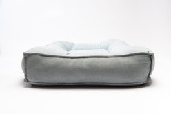 BarksBar Comfy Classic Orthopedic Bolster Dog & Cat Bed with Removable Cover, Blue/Gray, Medium slide 2 of 7