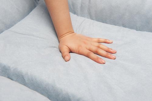 Show full view: BarksBar Comfy Classic Orthopedic Bolster Dog & Cat Bed with Removable Cover, Blue/Gray, Medium slide 4 of 8