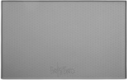 BarksBar Original Silicone Cat & Dog Feeding Mat, Gray, Large