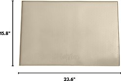 BarksBar Original Silicone Cat & Dog Feeding Mat, Light Beige, Large slide 2 of 9