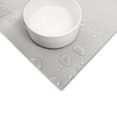 Show full view: BarksBar Original Silicone Cat & Dog Feeding Mat, Light Gray, X-Large slide 4 of 10