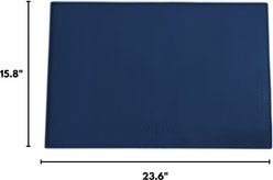 BarksBar Original Silicone Cat & Dog Feeding Mat, Navy Blue, Large slide 2 of 9