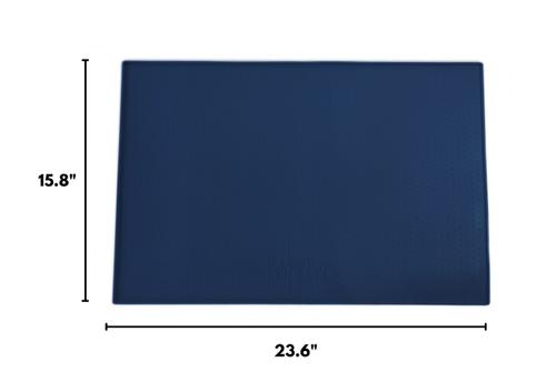Show full view: BarksBar Original Silicone Cat & Dog Feeding Mat, Navy Blue, Large slide 2 of 10
