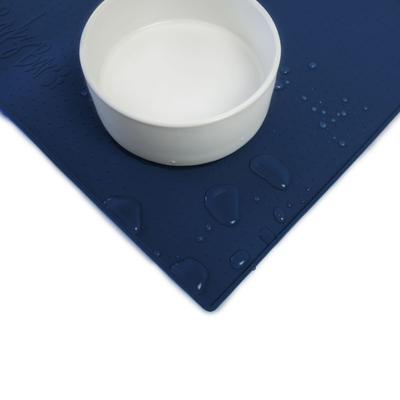 Show full view: BarksBar Original Silicone Cat & Dog Feeding Mat, Navy Blue, X-Large slide 4 of 10