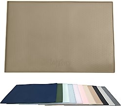 BarksBar Original Silicone Cat & Dog Feeding Mat, Taupe, Large