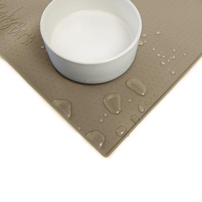 Show full view: BarksBar Original Silicone Cat & Dog Feeding Mat, Taupe, Large slide 3 of 10